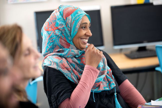 Student smiling