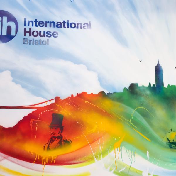 International House Bristol Mural at the QA Reception area