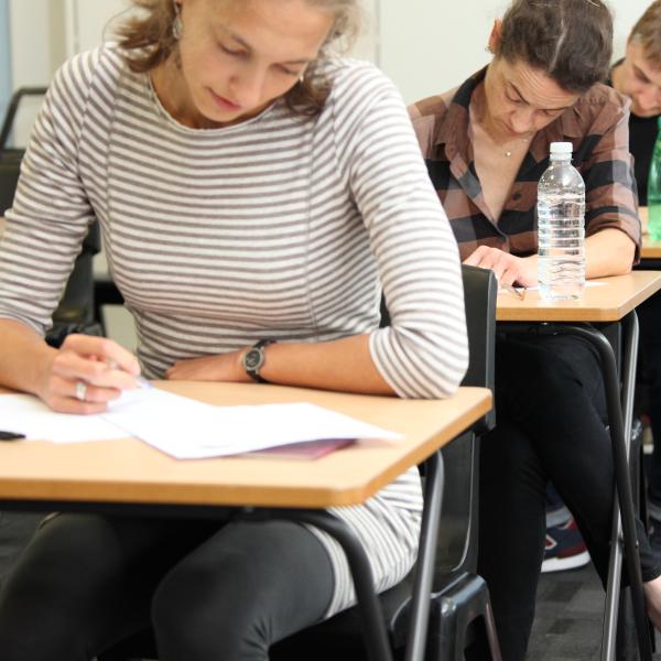 Students sitting an exam